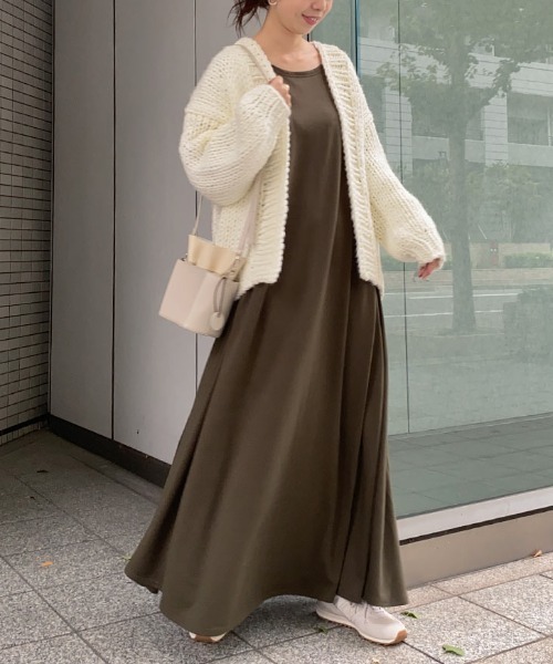 KOBE LETTUCE(コウベレタス)の「ロングスリーブカットソーAラインフレアワンピース(ワンピース・レディース・モカ/カーキ/ブラウン系その他/ブラック系その他・M/L/S)」の18枚目の写真