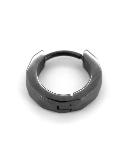 LHME（エルエイチエムイー）の「【LHME】WEB限定 フープピアス 2EA001A0BK（ピアス（片耳用）・メンズ・ブラック・FREE）」の4枚目の写真