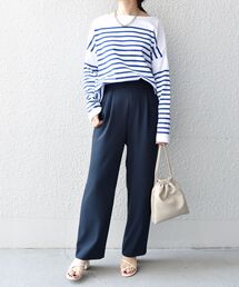 SHIPS | 【先行】【WEB限定】【手洗い可能】ストレッチウエストフリルパンツ◆(その他パンツ)