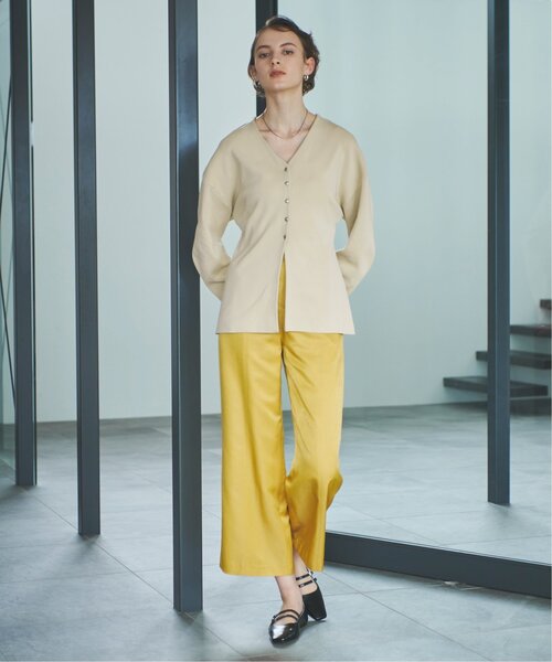 EMMA LIMBER(エマリンバー)の「Vneck Slit Cardigan(カーディガン/ボレロ・レディース・ライトカーキ/ブラウン・FREE)」の10枚目の写真