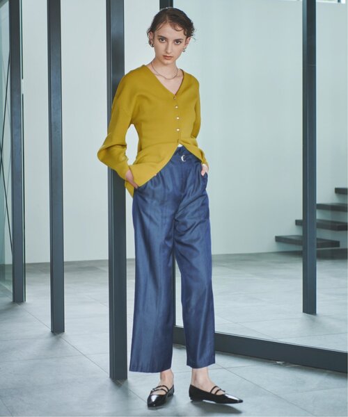 EMMA LIMBER(エマリンバー)の「Vneck Slit Cardigan(カーディガン/ボレロ・レディース・ライトカーキ/ブラウン・FREE)」の3枚目の写真