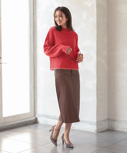 KOBE LETTUCE（コウベレタス）の「バックスリットフェイクレザータイトスカート（スカート・レディース・ホワイト系その他/ブラウン/ブラック・FREE）」の16枚目の写真