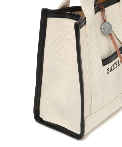 BAYFLOW(ベイフロー)の「ミニスクエアコンチョロゴトート-パイピング(トートバッグ・レディース・ブラック/ピンク/イエロー/ブルー/ライトグリーン/ラベンダー・FREE)」の20枚目の写真