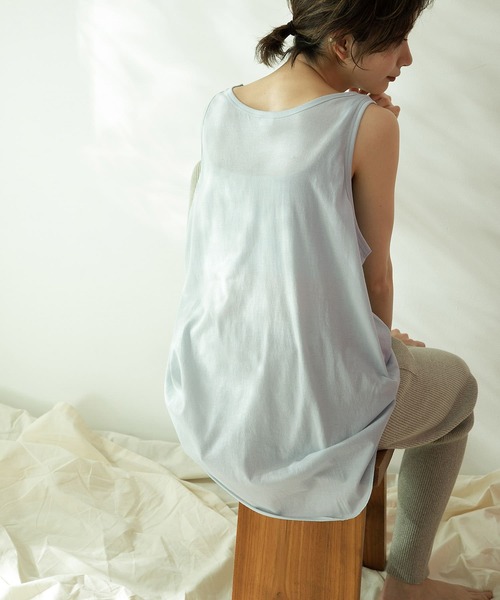 KBF(ケイビーエフ)の「ブラキャミソールセットタンクトップ(タンクトップ・レディース・ライトブルー/ベージュ/アイボリー・ONE)」の3枚目の写真