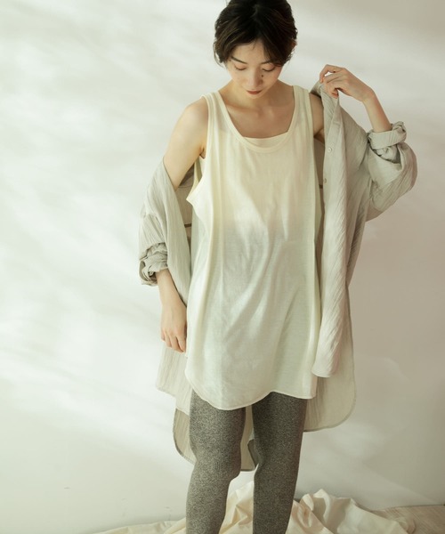 KBF(ケイビーエフ)の「ブラキャミソールセットタンクトップ(タンクトップ・レディース・ライトブルー/ベージュ/アイボリー・ONE)」の18枚目の写真