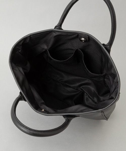 CIAOPANIC（チャオパニック）の「【Rain Leather/レインレザー】防水レザー スクエアトートバッグ（トートバッグ・レディース・ブラック・FREE）」の4枚目の写真