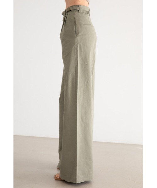 ALEXIA STAM（アリシアスタン）の「Two Tuck Wide Straight Pants/ツータックワイドストレートパンツ（その他パンツ・レディース・チャコールグレー/ベージュ/カーキ・S/M/XS）」の16枚目の写真