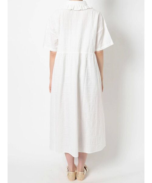 merry jenny（メリージェニー）の「ジャガードチェックフリルカラーシャツワンピース（ワンピース・レディース・オフホワイト/ブラック/グリーン・FREE）」の15枚目の写真