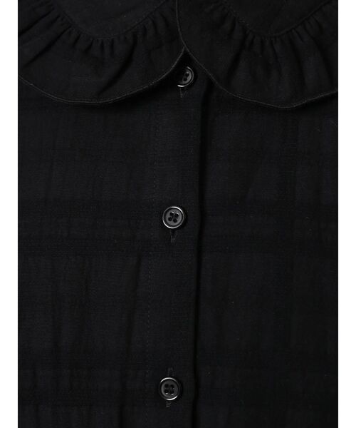 merry jenny（メリージェニー）の「ジャガードチェックフリルカラーシャツワンピース（ワンピース・レディース・オフホワイト/ブラック/グリーン・FREE）」の20枚目の写真