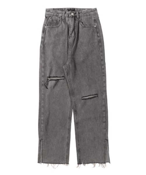 AMAIL（アマイル）の「Chemical wash black（デニムパンツ・レディース・グレー・SMALL/MEDIUM）」の12枚目の写真