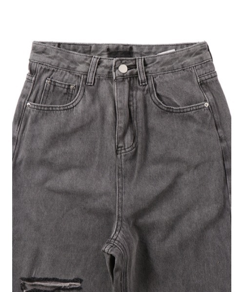 AMAIL（アマイル）の「Chemical wash black（デニムパンツ・レディース・グレー・SMALL/MEDIUM）」の3枚目の写真