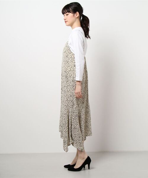 SPIGA（スピーガ）の「アニマル柄キャミOP（ワンピース・レディース・ブラック/ホワイト/キャメル・FREE）」の4枚目の写真