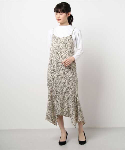 SPIGA（スピーガ）の「アニマル柄キャミOP（ワンピース・レディース・ブラック/ホワイト/キャメル・FREE）」の7枚目の写真