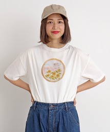cdc 20/-度詰天竺　レンズの中プリントT