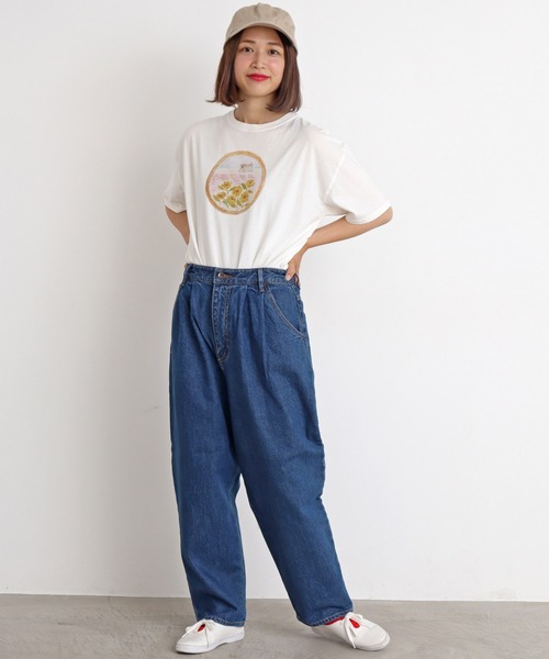 chambre de charme（シャンブルドゥシャーム）の「cdc 20/-度詰天竺　レンズの中プリントT（Tシャツ/カットソー・レディース・グレー/オフホワイト・FREE）」の14枚目の写真