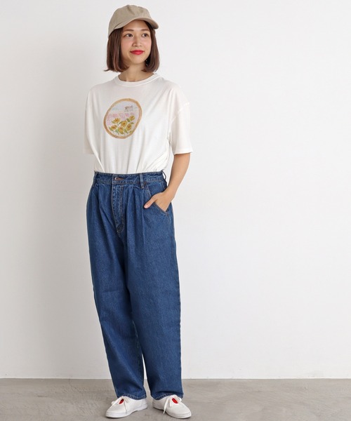 chambre de charme（シャンブルドゥシャーム）の「cdc 20/-度詰天竺　レンズの中プリントT（Tシャツ/カットソー・レディース・グレー/オフホワイト・FREE）」の11枚目の写真