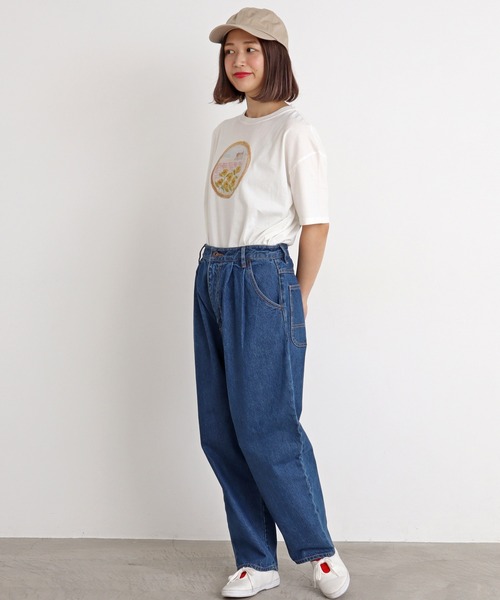 chambre de charme（シャンブルドゥシャーム）の「cdc 20/-度詰天竺　レンズの中プリントT（Tシャツ/カットソー・レディース・グレー/オフホワイト・FREE）」の10枚目の写真