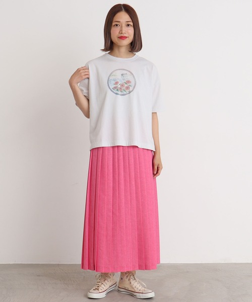 chambre de charme（シャンブルドゥシャーム）の「cdc 20/-度詰天竺　レンズの中プリントT（Tシャツ/カットソー・レディース・グレー/オフホワイト・FREE）」の16枚目の写真