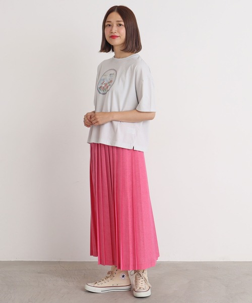 chambre de charme（シャンブルドゥシャーム）の「cdc 20/-度詰天竺　レンズの中プリントT（Tシャツ/カットソー・レディース・グレー/オフホワイト・FREE）」の18枚目の写真