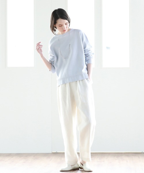 Pao de lo（パオデロ）の「【VOYAGE】ミラノリブニット（ニット/セーター・レディース・パープル/ブラック系その他/ダークベージュ・9号）」の17枚目の写真