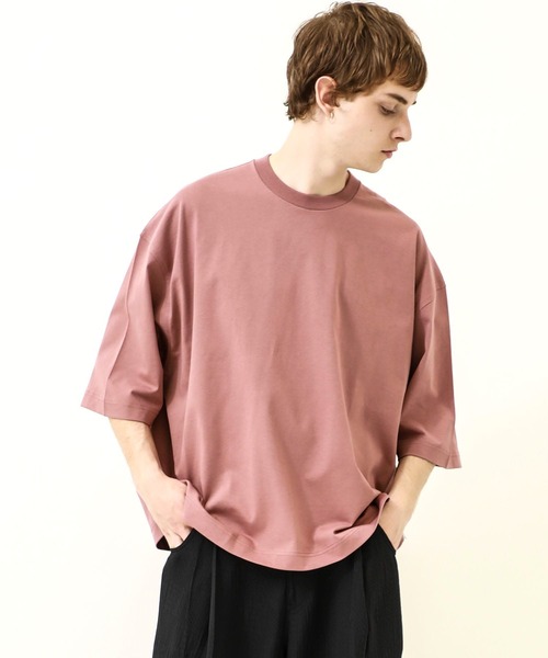 NEONSIGN（ネオンサイン）の「WIDE T-SHIRT（Tシャツ/カットソー・メンズ・ブラック/グレー/ピンクベージュ/ダークグレー・46/44/48）」の4枚目の写真