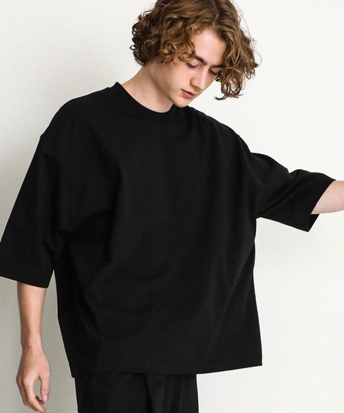 NEONSIGN（ネオンサイン）の「WIDE T-SHIRT（Tシャツ/カットソー・メンズ・ブラック/グレー/ピンクベージュ/ダークグレー・46/44/48）」の2枚目の写真