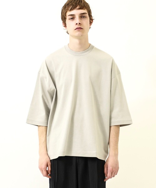 NEONSIGN（ネオンサイン）の「WIDE T-SHIRT（Tシャツ/カットソー・メンズ・ブラック/グレー/ピンクベージュ/ダークグレー・46/44/48）」の10枚目の写真