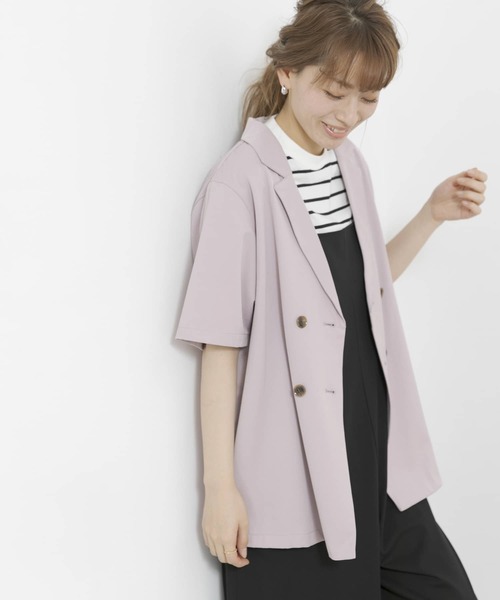 URBAN RESEARCH Sonny Label（アーバンリサーチサニーレーベル）の「オープンカラーシャツジャケット（その他アウター・レディース・ブラウン/ピンク系その他・FREE）」の8枚目の写真