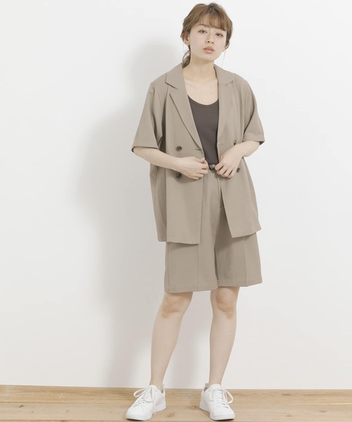 URBAN RESEARCH Sonny Label（アーバンリサーチサニーレーベル）の「オープンカラーシャツジャケット（その他アウター・レディース・ブラウン/ピンク系その他・FREE）」の4枚目の写真