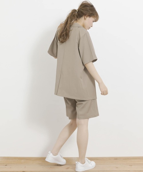 URBAN RESEARCH Sonny Label（アーバンリサーチサニーレーベル）の「オープンカラーシャツジャケット（その他アウター・レディース・ブラウン/ピンク系その他・FREE）」の5枚目の写真