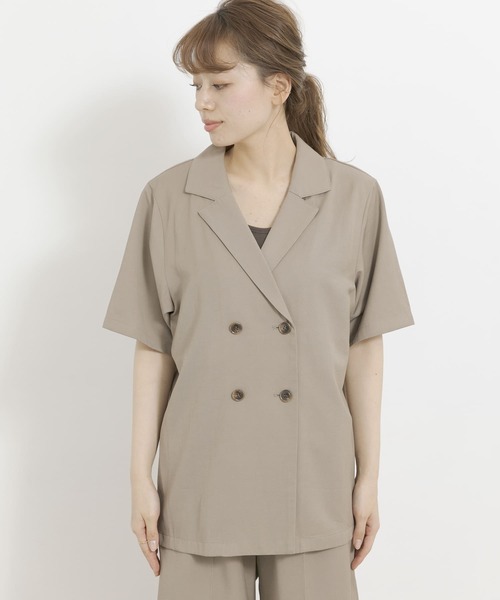 URBAN RESEARCH Sonny Label（アーバンリサーチサニーレーベル）の「オープンカラーシャツジャケット（その他アウター・レディース・ブラウン/ピンク系その他・FREE）」の9枚目の写真