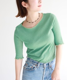 SLOBE citron. | SLOBE citron. バイカラーメロー TEE【手洗い可能】◆(Tシャツ/カットソー)