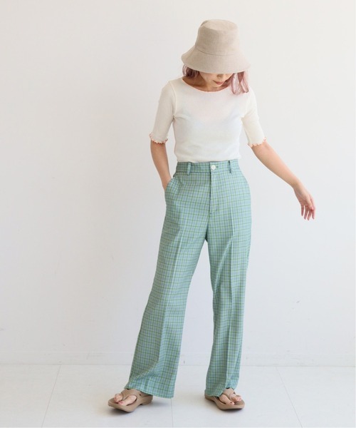 SLOBE citron.（スローブシトロン）の「SLOBE citron. バイカラーメロー TEE【手洗い可能】◆（Tシャツ/カットソー・レディース・グリーン/アイボリー・FREE）」の3枚目の写真