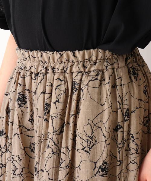 SHOO・LA・RUE（シューラルー）の「◆スラブ花柄ワイドパンツ（その他パンツ・レディース・ブラック系6/カーキ系3/キャメル/ベージュ系6・00）」の9枚目の写真