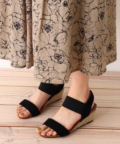 SHOO・LA・RUE（シューラルー）の「◆スラブ花柄ワイドパンツ（その他パンツ・レディース・ブラック系6/カーキ系3/キャメル/ベージュ系6・00）」の5枚目の写真