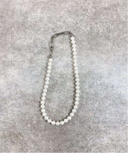 Chikashitsu +(チカシツプラス)の「【Chikashitsu +】set pearl chain necklace(ネックレス・メンズ・シルバー・ONE SIZE)」の2枚目の写真