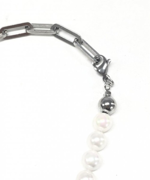 Chikashitsu +(チカシツプラス)の「【Chikashitsu +】set pearl chain necklace(ネックレス・メンズ・シルバー・ONE SIZE)」の11枚目の写真