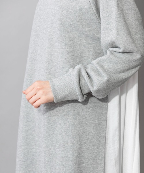 Munich（ミューニック）の「フレンチテリー×リンクルサテン　ドッキングワンピース（ワンピース・レディース・ブラック/グレー/キャメル・FREE）」の22枚目の写真