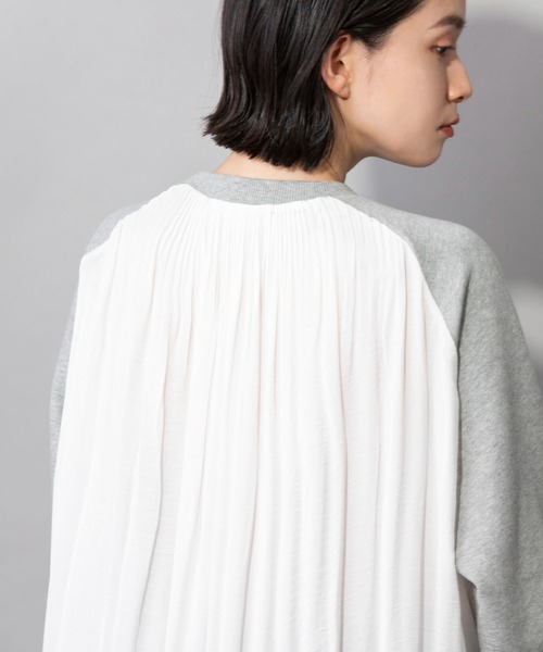 Munich（ミューニック）の「フレンチテリー×リンクルサテン　ドッキングワンピース（ワンピース・レディース・ブラック/グレー/キャメル・FREE）」の20枚目の写真