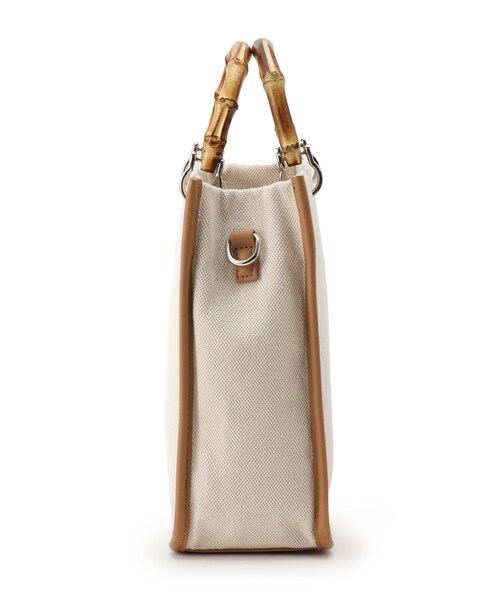 DRESKIP（ドレスキップ）の「◆バンブーハンドルスクエアトート（トートバッグ・レディース・アイボリー/ブラック/ベージュ・00）」の5枚目の写真