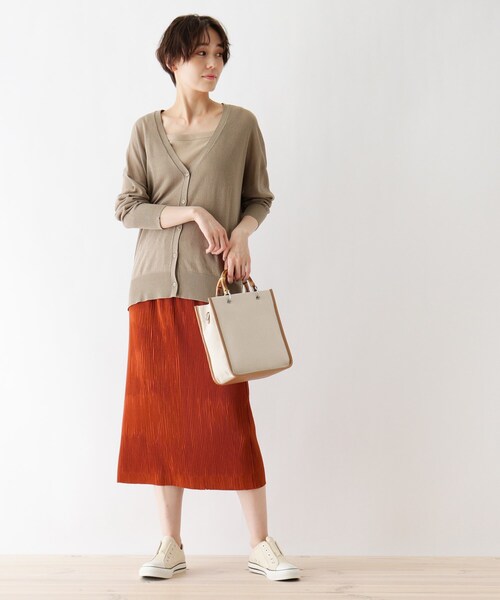 DRESKIP（ドレスキップ）の「◆バンブーハンドルスクエアトート（トートバッグ・レディース・アイボリー/ブラック/ベージュ・00）」の13枚目の写真