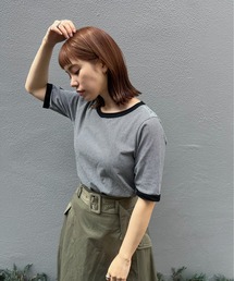 feepur | 配色パイピング細ボーダーTee(Tシャツ/カットソー)