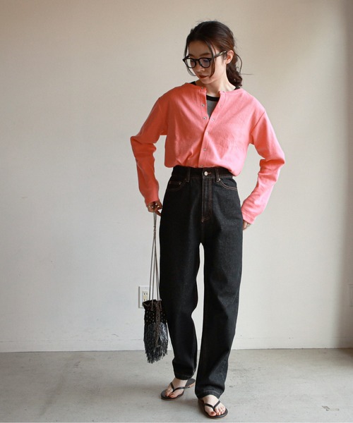 feepur（フェピュール）の「配色パイピング細ボーダーTee（Tシャツ/カットソー・レディース・ブラック/ブルー/クリーム/ブルーグレー・MEDIUM）」の14枚目の写真