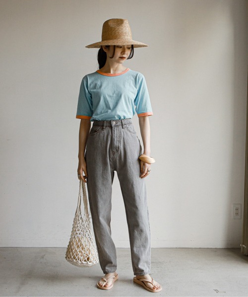 feepur（フェピュール）の「配色パイピング細ボーダーTee（Tシャツ/カットソー・レディース・ブラック/ブルー/クリーム/ブルーグレー・MEDIUM）」の17枚目の写真