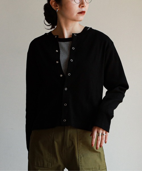 feepur（フェピュール）の「配色パイピング細ボーダーTee（Tシャツ/カットソー・レディース・ブラック/ブルー/クリーム/ブルーグレー・MEDIUM）」の13枚目の写真