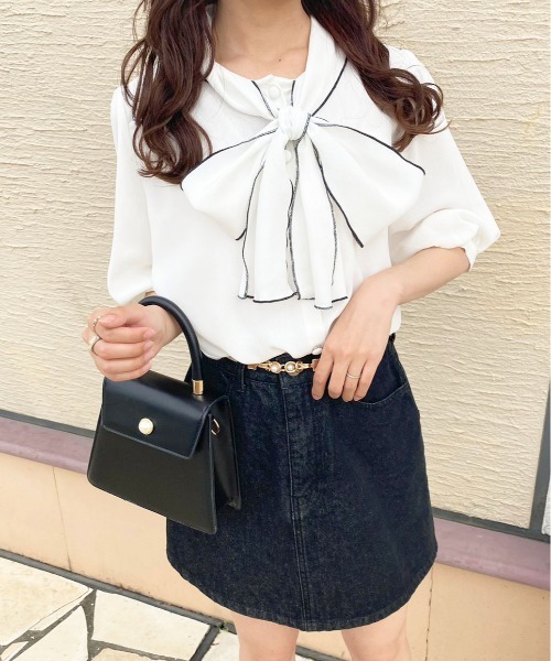 apres jour（アプレジュール）の「パイピングボウタイブラウス【ZOZOTOWN限定アイテム】（シャツ/ブラウス・レディース・オフホワイト/アイボリー/ブラック・X-LARGE/フリー）」の22枚目の写真