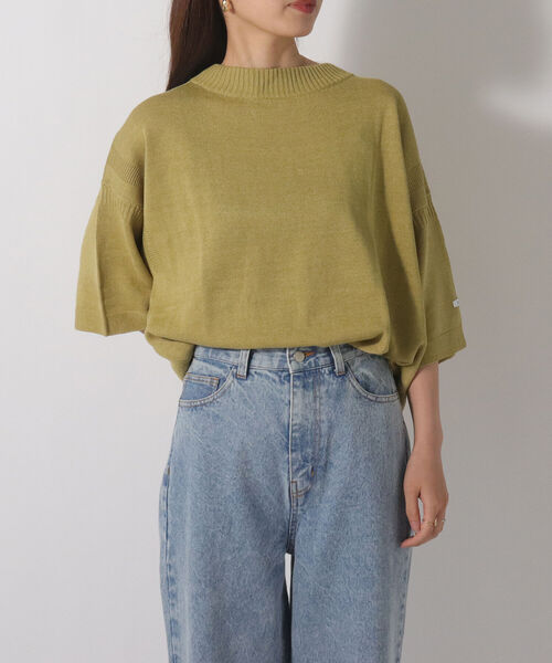 GLOSTER（グロスター）の「ガンジーニット ショートスリーブ（ニット/セーター・メンズ・ネイビー/キナリ/黄緑系・M/L）」の22枚目の写真