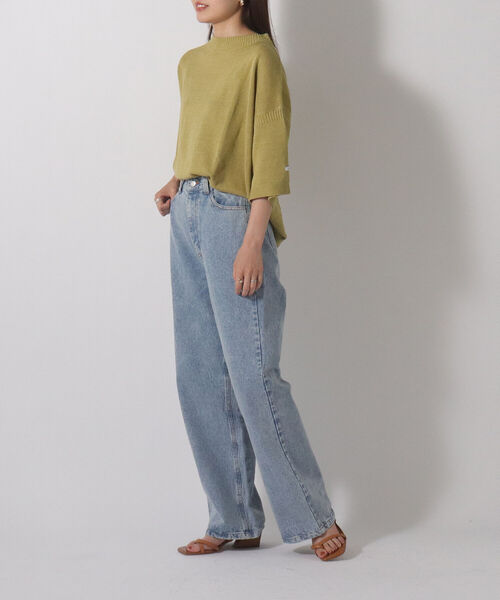 GLOSTER（グロスター）の「ガンジーニット ショートスリーブ（ニット/セーター・メンズ・ネイビー/キナリ/黄緑系・M/L）」の16枚目の写真