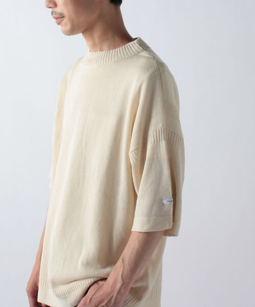 GLOSTER（グロスター）の「ガンジーニット ショートスリーブ（ニット/セーター・メンズ・ネイビー/キナリ/黄緑系・M/L）」の19枚目の写真