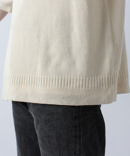 GLOSTER（グロスター）の「ガンジーニット ショートスリーブ（ニット/セーター・メンズ・ネイビー/キナリ/黄緑系・M/L）」の11枚目の写真